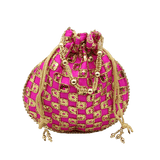 8x9 Fancy Potli Bag Return Gifts For Ladies | Rose Pink Colour - Bakeyy.com - India - 8x9 Fancy Potli Bag Return Gifts For Ladies | Rose Pink Colour - Default Title