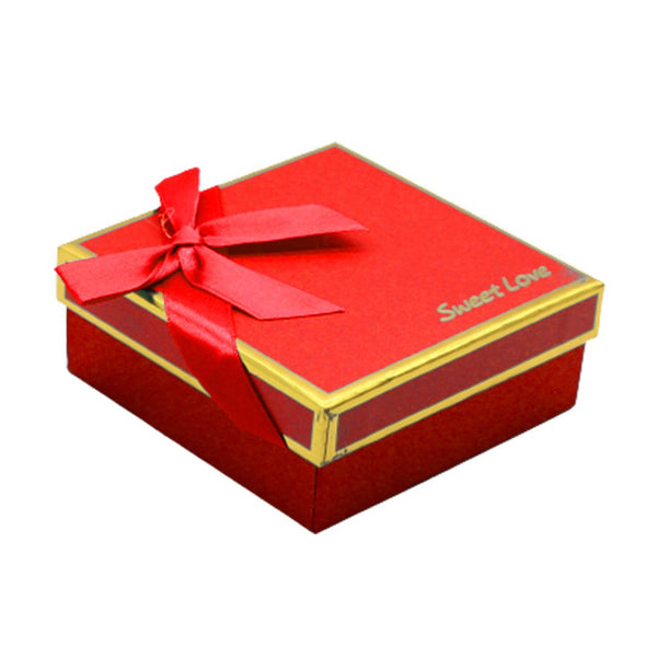 9 Cavity Hard Chocolate Box | Red Colour - Bakeyy.com