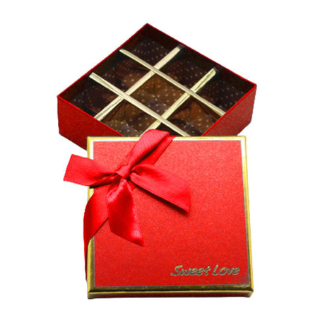 9 Cavity Hard Chocolate Box | Red Colour - Bakeyy.com - India - 9 Cavity Hard Chocolate Box | Red Colour - Default Title