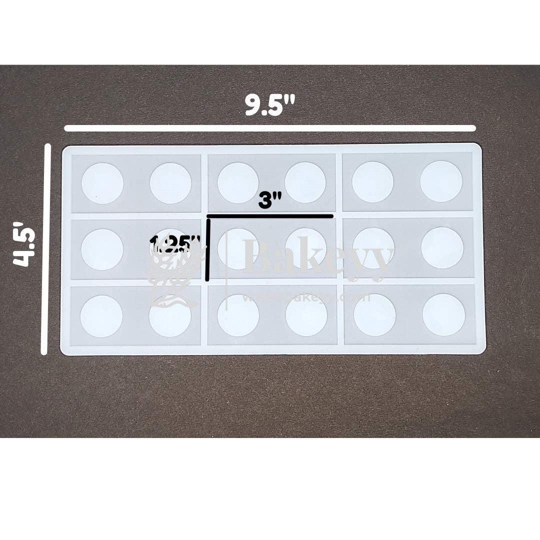 9 Cavity Rectangle with 2 Circle Design Chocolate Silicon Garnishing Mould - Bakeyy.com - India - 9 Cavity Rectangle with 2 Circle Design Chocolate Silicon Garnishing Mould - Default Title