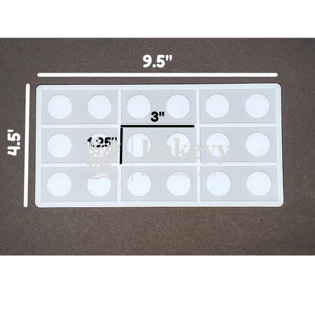 9 Cavity Rectangle with 2 Circle Design Chocolate Silicon Garnishing Mould - Bakeyy.com - India - 9 Cavity Rectangle with 2 Circle Design Chocolate Silicon Garnishing Mould - Default Title