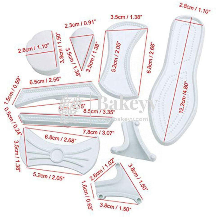 9 Pcs High Heels Shoes Cake Plunger Cutter Set - Bakeyy.com