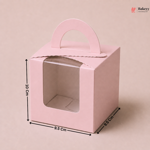 Pink Color Cupcake Box | With Handle & Without Handle | Multiple Capacities Available | Pack of 10