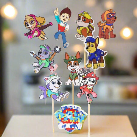 6pcs Paw Patrol theme Birthday Cake Topper| Cupcake Toppers| Bday Decorations Items - Bakeyy.com - India - 6pcs Paw Patrol theme Birthday Cake Topper| Cupcake Toppers| Bday Decorations Items - Default Title