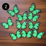 10 Pcs Butterfly Decoration Topper | 3D Butterfly Party Decorations - Bakeyy.com - India - 10 Pcs Butterfly Decoration Topper | 3D Butterfly Party Decorations - Green