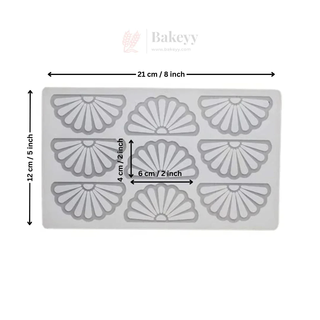 9CavityFanShapeSiliconeChocolateMould_1 - Bakeyy.com