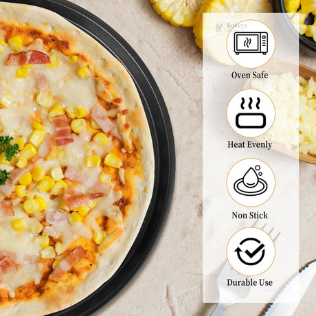 9 Inch Pizza Pan | Round Baking Tray for Pizza, Breads & Desserts | Pack of 1