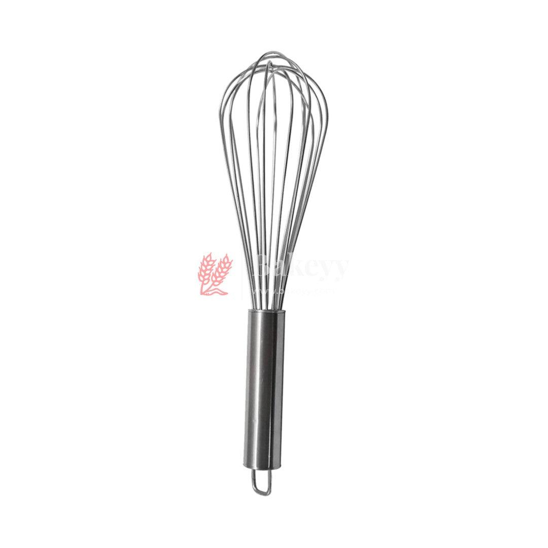 Heavy Stainless Steel Whisk, Whisk Egg Beater | Wisk Manual Whisk Balloon Whisk Stirring | 3 Different Size - Bakeyy.com - India - Heavy Stainless Steel Whisk, Whisk Egg Beater | Wisk Manual Whisk Balloon Whisk Stirring | 3 Different Size - Small / 8" inch