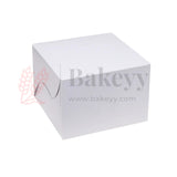 5x5x3 inch Plain White Cake Box | Grey Back Cake Box| Pack of 50