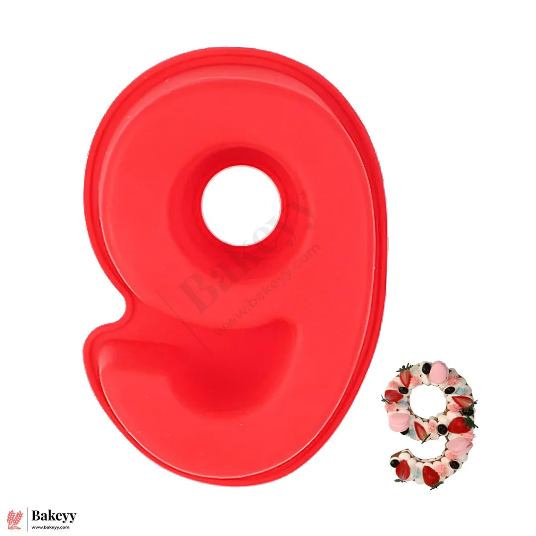 Silicone Number 9 Cake Mold – Non-Stick, Heat Resistant, Multipurpose Baking Mould  (Pack Of 1)