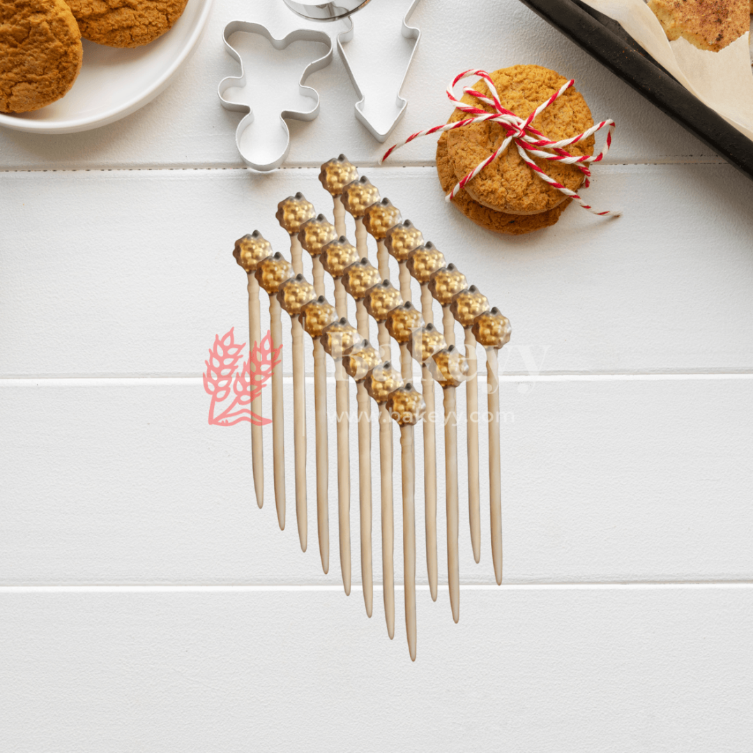 Bakeyy Decorative Gold Bead Cocktail Toothpicks (Pack of 50) - Bakeyy.com - India - Bakeyy Decorative Gold Bead Cocktail Toothpicks (Pack of 50) - Default Title