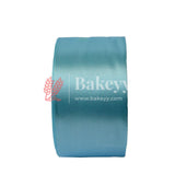 Cloth Satin ribbon for decoration | Gift wrapping | School project works | Opening ribbon | Multi-purpose use - Bakeyy.com - India - Cloth Satin ribbon for decoration | Gift wrapping | School project works | Opening ribbon | Multi-purpose use - Blue