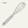 10 Inch| Stainless Steel Balloon Whisk | Durable & Ergonomic Kitchen Tool |For Baking & Cooking| 1 Piece - Bakeyy.com - India - 10 Inch| Stainless Steel Balloon Whisk | Durable & Ergonomic Kitchen Tool |For Baking & Cooking| 1 Piece - Default Title