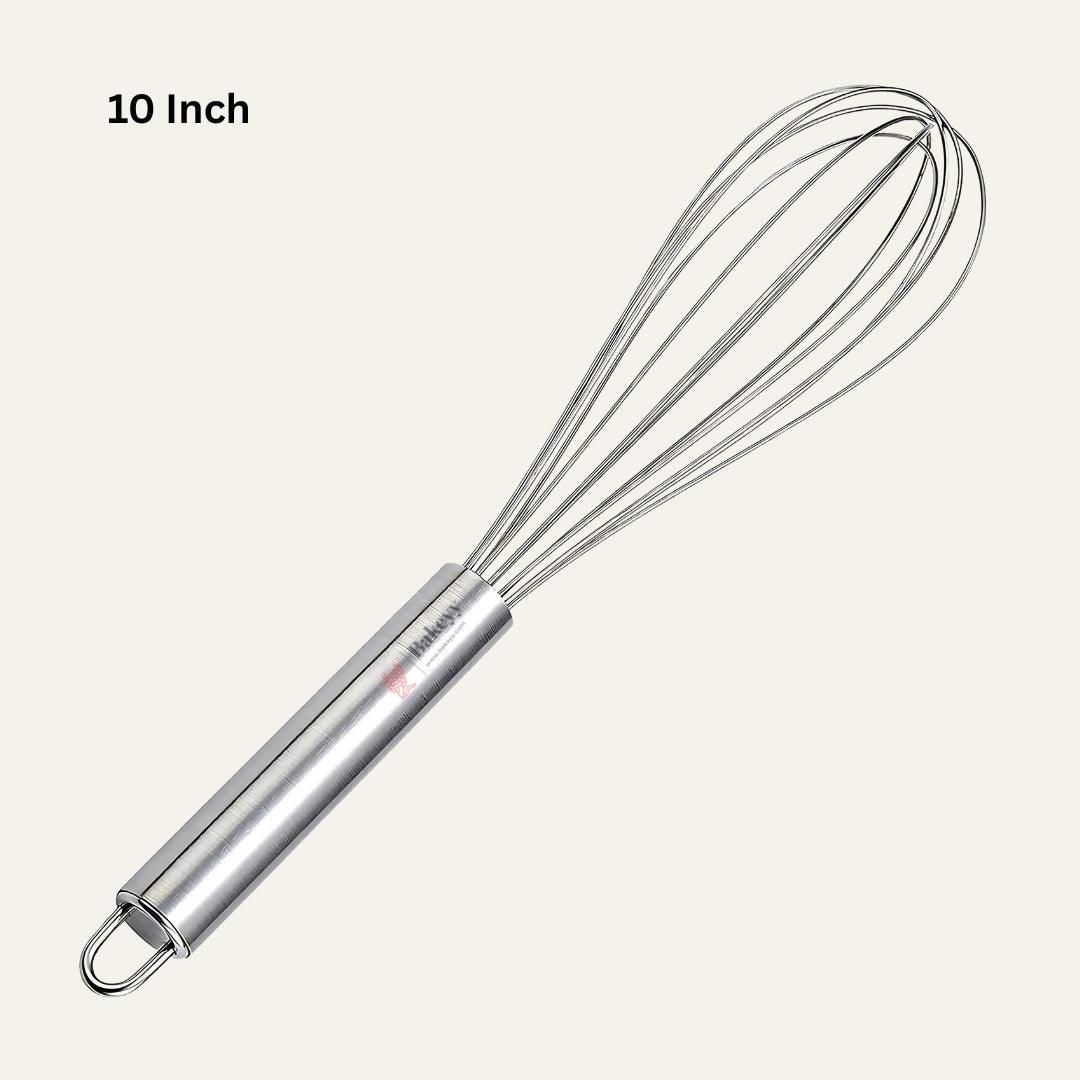 10 Inch| Stainless Steel Balloon Whisk | Durable & Ergonomic Kitchen Tool |For Baking & Cooking| 1 Piece - Bakeyy.com - India - 10 Inch| Stainless Steel Balloon Whisk | Durable & Ergonomic Kitchen Tool |For Baking & Cooking| 1 Piece - Default Title