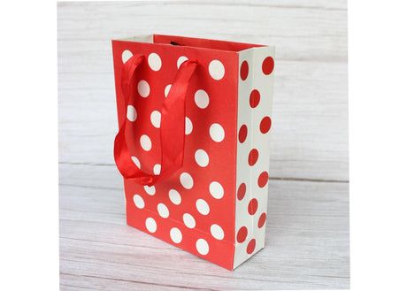 Paper Bag Polka Dot Red Colour | Pack of 10 - Bakeyy.com - India - Paper Bag Polka Dot Red Colour | Pack of 10 - Default Title