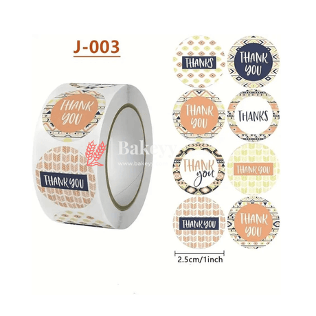 Premium Thank You Stickers – Roll | Mixed Design | Round Thank You Adhesive Sticker for Small Business, Wedding Supplies, Packing Stickers, Gift Wrap - Bakeyy.com - India - Premium Thank You Stickers – Roll | Mixed Design | Round Thank You Adhesive Sticker for Small Business, Wedding Supplies, Packing Stickers, Gift Wrap - Default Title