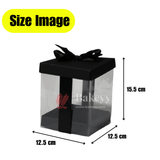 PVC Transparent Gift Box with Black Ribbon || Pack of 10 || Elegant Packaging Solution for Special Occasions || - Bakeyy.com - India - PVC Transparent Gift Box with Black Ribbon || Pack of 10 || Elegant Packaging Solution for Special Occasions || - Large