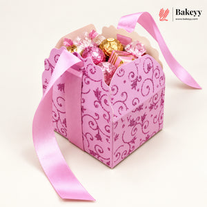 Gift Box | Pack Of 10 | Chocolate Packing Box | Return Gift Box | Lavender Colour | Medium