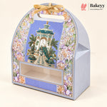 Embossed Arch Goodie Box with Window & Handle | 3 Designs | Pack of 10