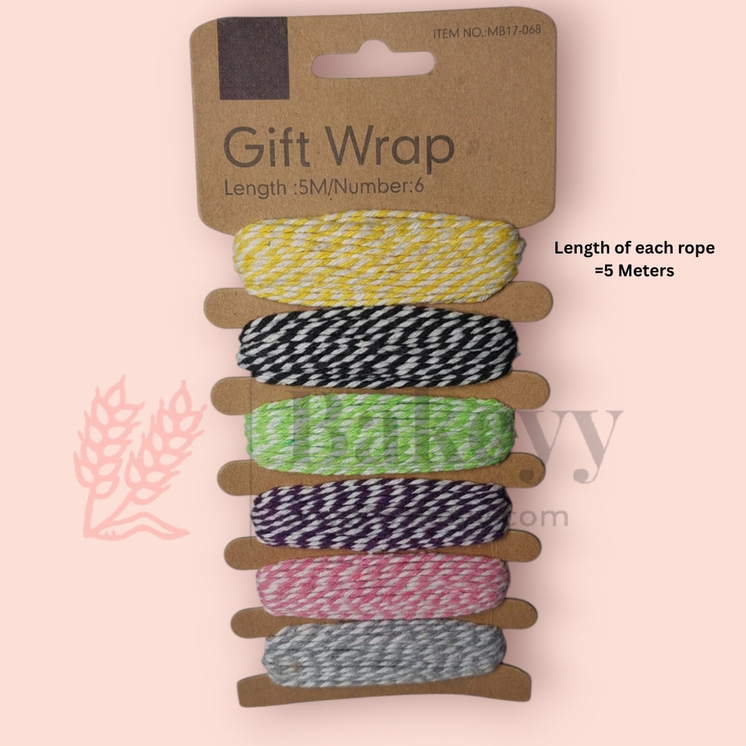 6 in 1 Gift Wrap Rope| Wrapping Twine Rope for Crafts and Gifts| 1 Piece