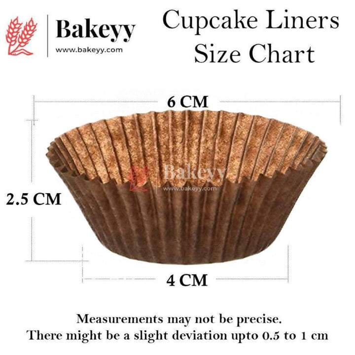 9 CM Brown Colour Cupcake Liners | 250 pcs | Baking Cup - Bakeyy.com