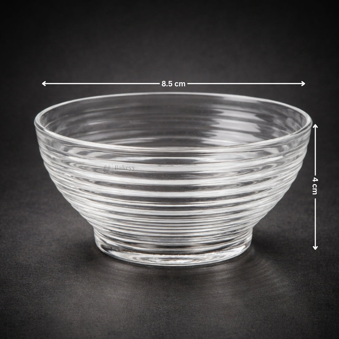 Round Plastic Sauce & Dip Bowl | D47 | Transparent Serving Bowl | 2 Size Options | Assorted Pack Sizes