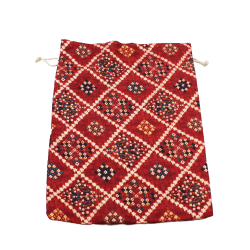 9x12 Bandhini Potli Bag Return Gifts For Ladies | Red Colour | Pack Of 10 - Bakeyy.com