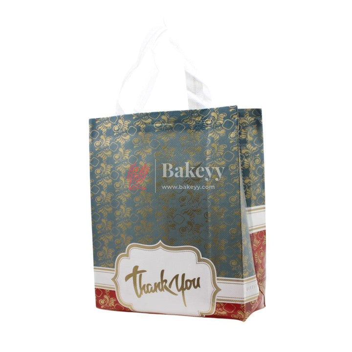 9x12 Inch Lamanation Bag| Green and Red design with Thank You | Pack of 50 - Bakeyy.com