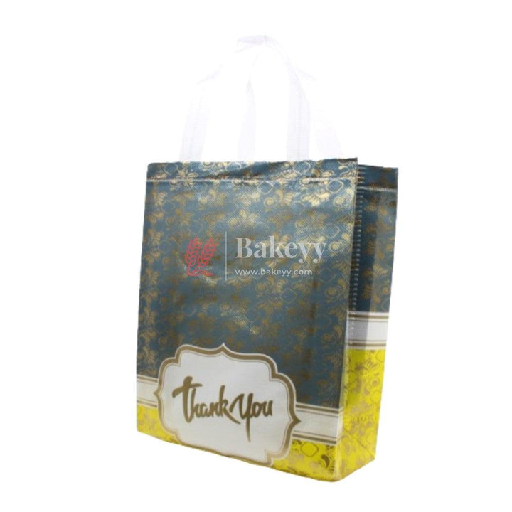9x12 Inch Lamanation Bag| Green and Yellow with Thank You | Pack of 50 - Bakeyy.com