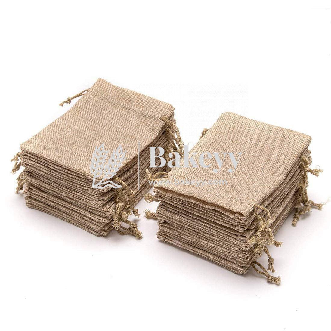 22x31 CM | Jute Potli Bag | Gift Return Gifts Bags| Natural Jute Colour | Drawstring Bags - Bakeyy.com - India - 22x31 CM | Jute Potli Bag | Gift Return Gifts Bags| Natural Jute Colour | Drawstring Bags - Pack Of 10 / 9x12 Inch