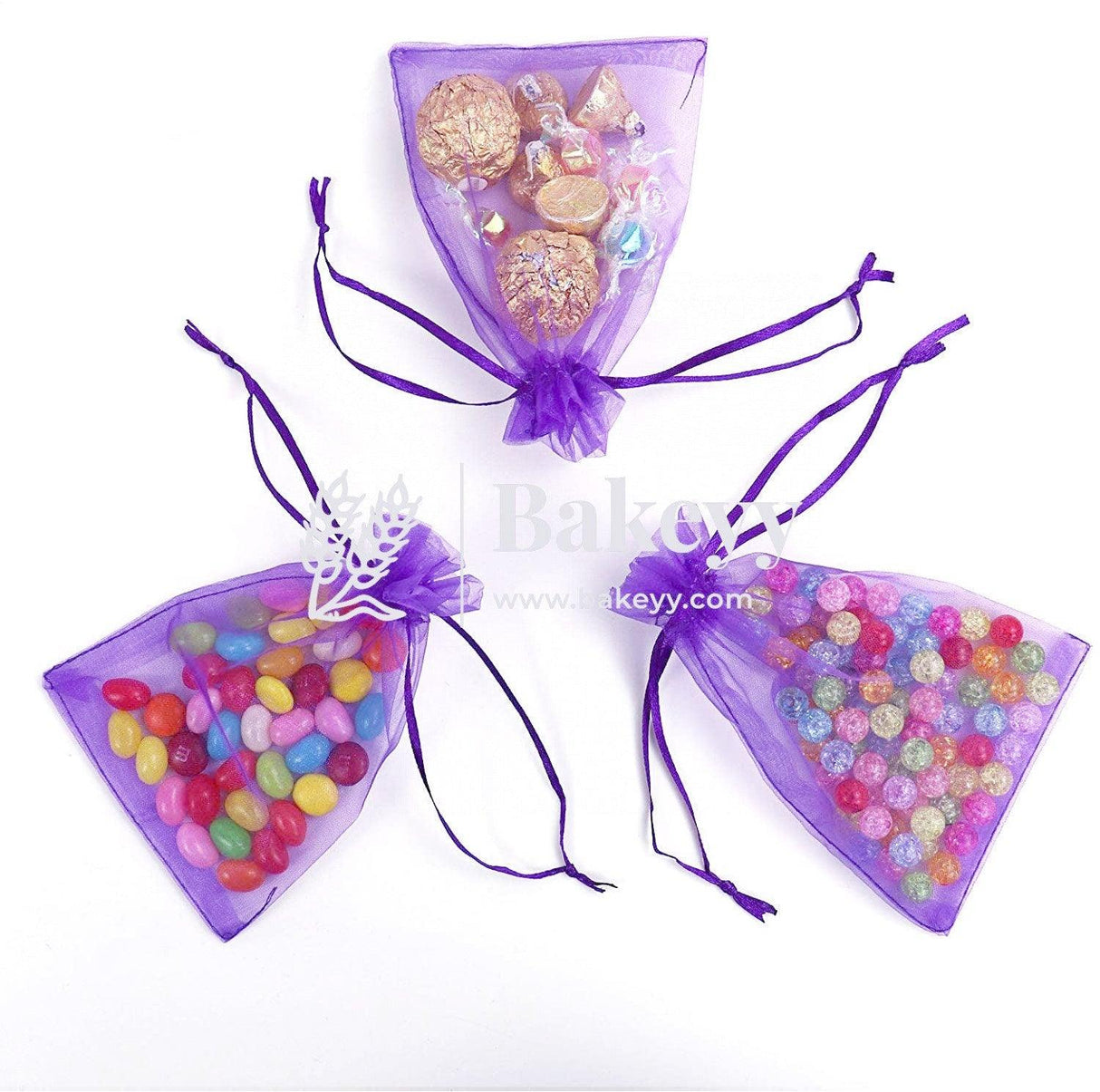 22x31 cm | Organza Potli Bags | Light Purple Colour | Candy Bag | Pack of 50 - Bakeyy.com - India - 22x31 cm | Organza Potli Bags | Light Purple Colour | Candy Bag | Pack of 50 - Default Title