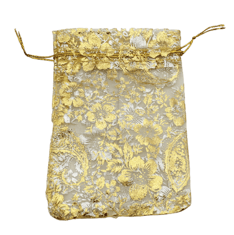 22x31 CM | Printed Organza Potli Bags | Pack of 40 | Gold Colour | Candy Bag - Bakeyy.com - India - 22x31 CM | Printed Organza Potli Bags | Pack of 40 | Gold Colour | Candy Bag - Default Title