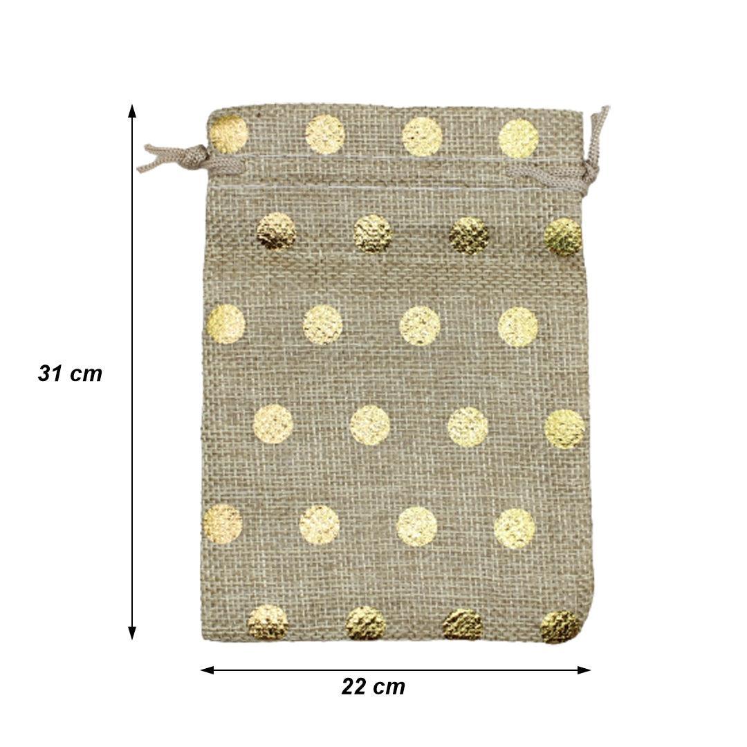 22x31 CM | Original Printed | Printed Potli Jute Bag | Gift Return Gifts Bags | Drawstring Bags | Pack Of 10 - Bakeyy.com - India - 22x31 CM | Original Printed | Printed Potli Jute Bag | Gift Return Gifts Bags | Drawstring Bags | Pack Of 10 - Default Title