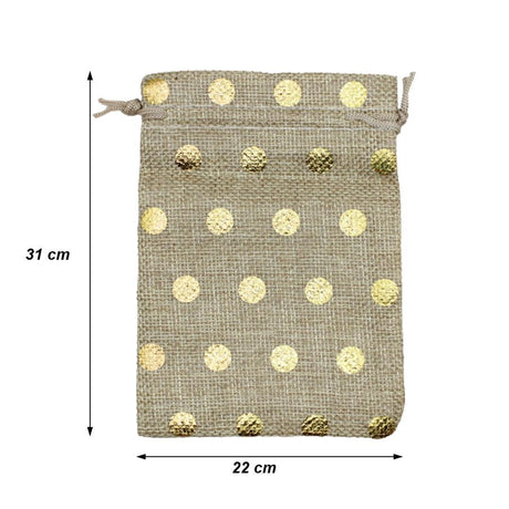 22x31 CM | Original Printed | Printed Potli Jute Bag | Gift Return Gifts Bags | Drawstring Bags | Pack Of 10 - Bakeyy.com - India - 22x31 CM | Original Printed | Printed Potli Jute Bag | Gift Return Gifts Bags | Drawstring Bags | Pack Of 10 - Default Title