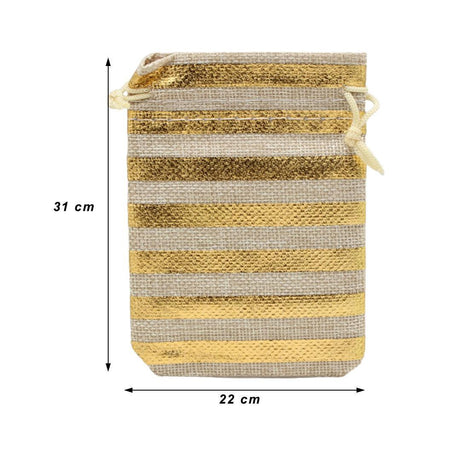 22x31 CM | Original Printed | Printed Potli Jute Bag | Gift Return Gifts Bags | Drawstring Bags | Pack Of 10 - Bakeyy.com - India - 22x31 CM | Original Printed | Printed Potli Jute Bag | Gift Return Gifts Bags | Drawstring Bags | Pack Of 10 - Default Title
