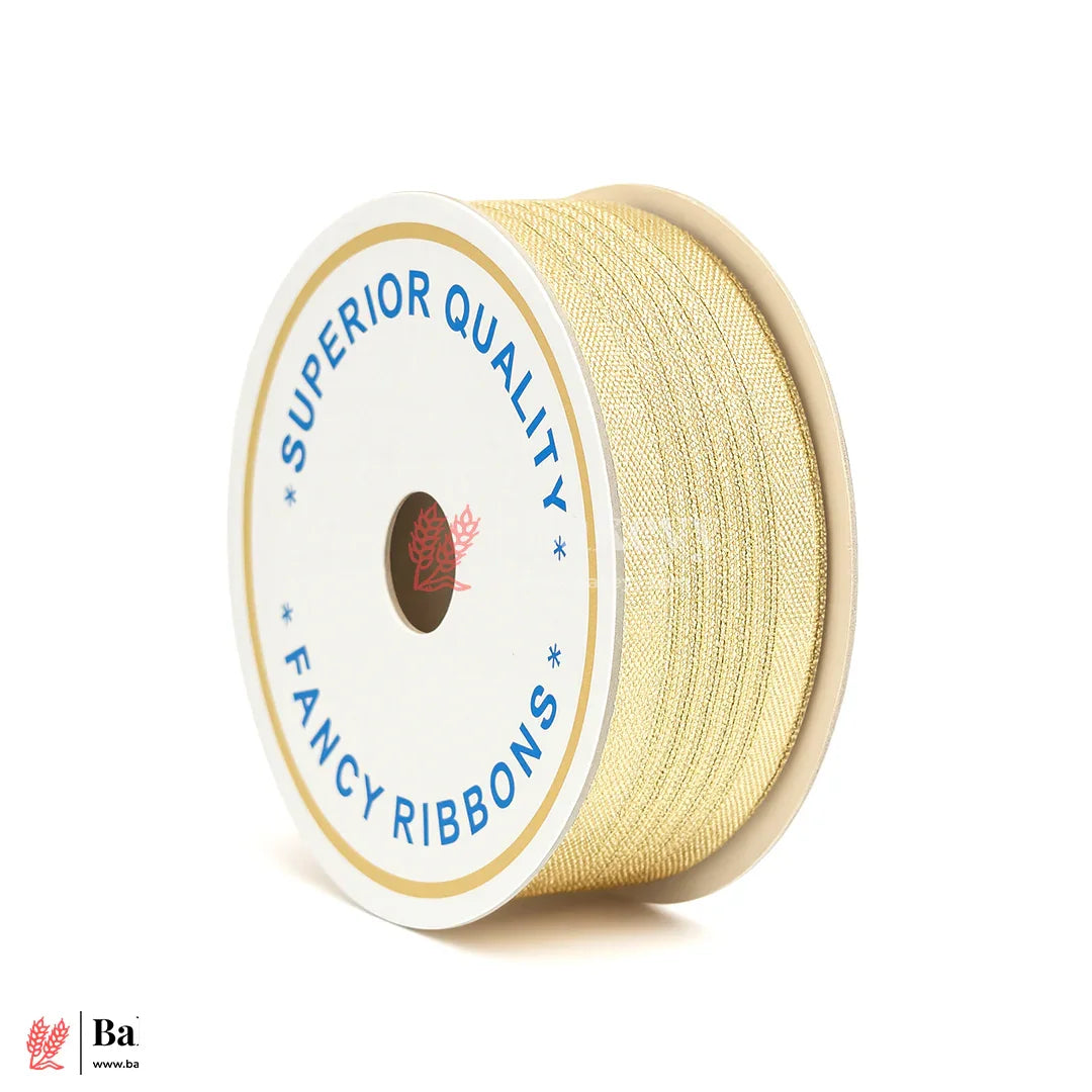 Gold Mesh Fancy Ribbon – 3 cm x 18 Meters | Premium Metallic Finish | 1 Roll