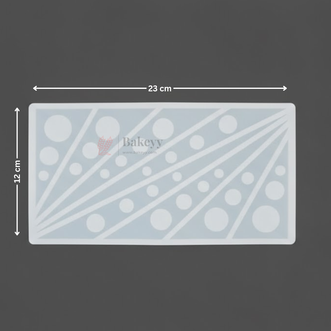 Abstract Triangle & Dot Garnishing Silicone Mould for Cakes & Chocolates | Modern Panel Mould | Pack of 1