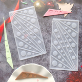 Abstract Triangle & Dot Garnishing Silicone Mould for Cakes & Chocolates | Modern Panel Mould | Pack of 1