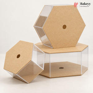 Acrylic Spacer | Cake Separator Stand | Round, Square & Hexagon | 3 Sizes | Pack of 1