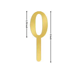 Acrylic Number Cake Toppers | Classic Numeric Design | 0–9 | 3 Inch & 5 Inch | Pack of 5