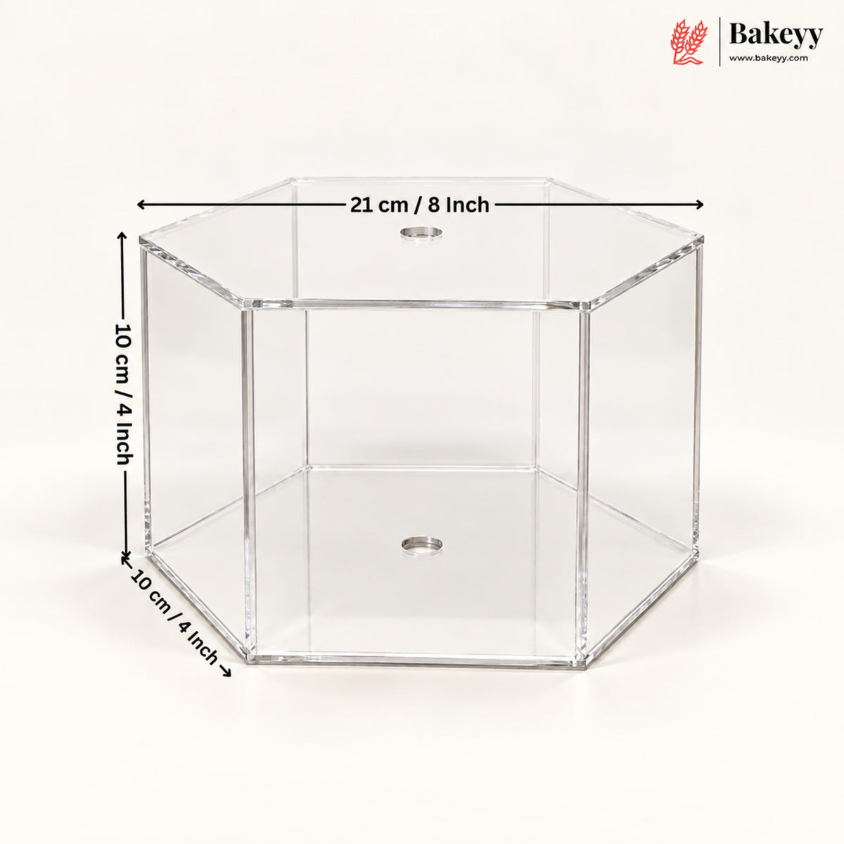 Acrylic Spacer | Cake Separator Stand | Round, Square & Hexagon | 3 Sizes | Pack of 1