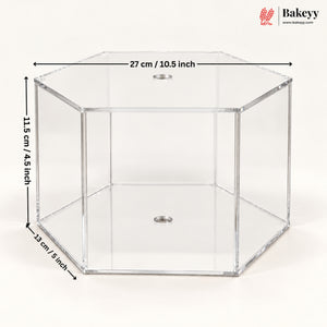 Acrylic Spacer | Cake Separator Stand | Round, Square & Hexagon | 3 Sizes | Pack of 1