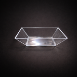 Clear Square Dessert Serving Bowl | Mini Plate | Pack of 50