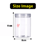 Transparent Storage Jar with Lid | Cookie Jar | Pack of 10 | Airtight and Reusable | Multi Purpose Jar | - Bakeyy.com - India - Transparent Storage Jar with Lid | Cookie Jar | Pack of 10 | Airtight and Reusable | Multi Purpose Jar | - 500ml x11x8