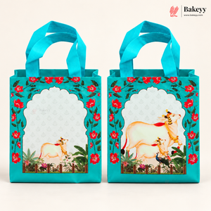 Traditional Printed Non-Woven Gift Bag with Handle | 2 Designs | Multiple Colours | Pack of 25