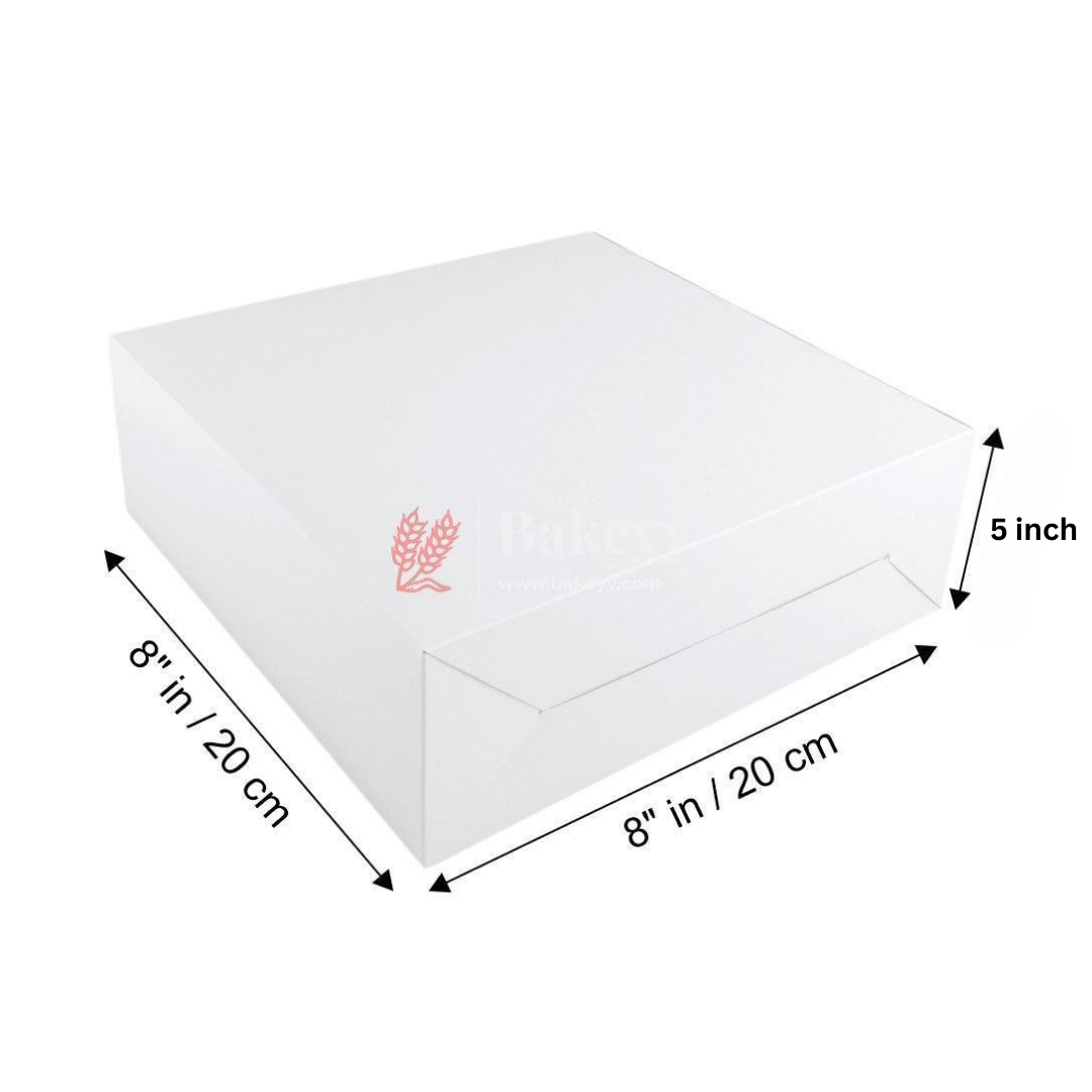 8x8x5 inch Plain White Cake Box | Birthday Cake boxes | Pack Of 50 |