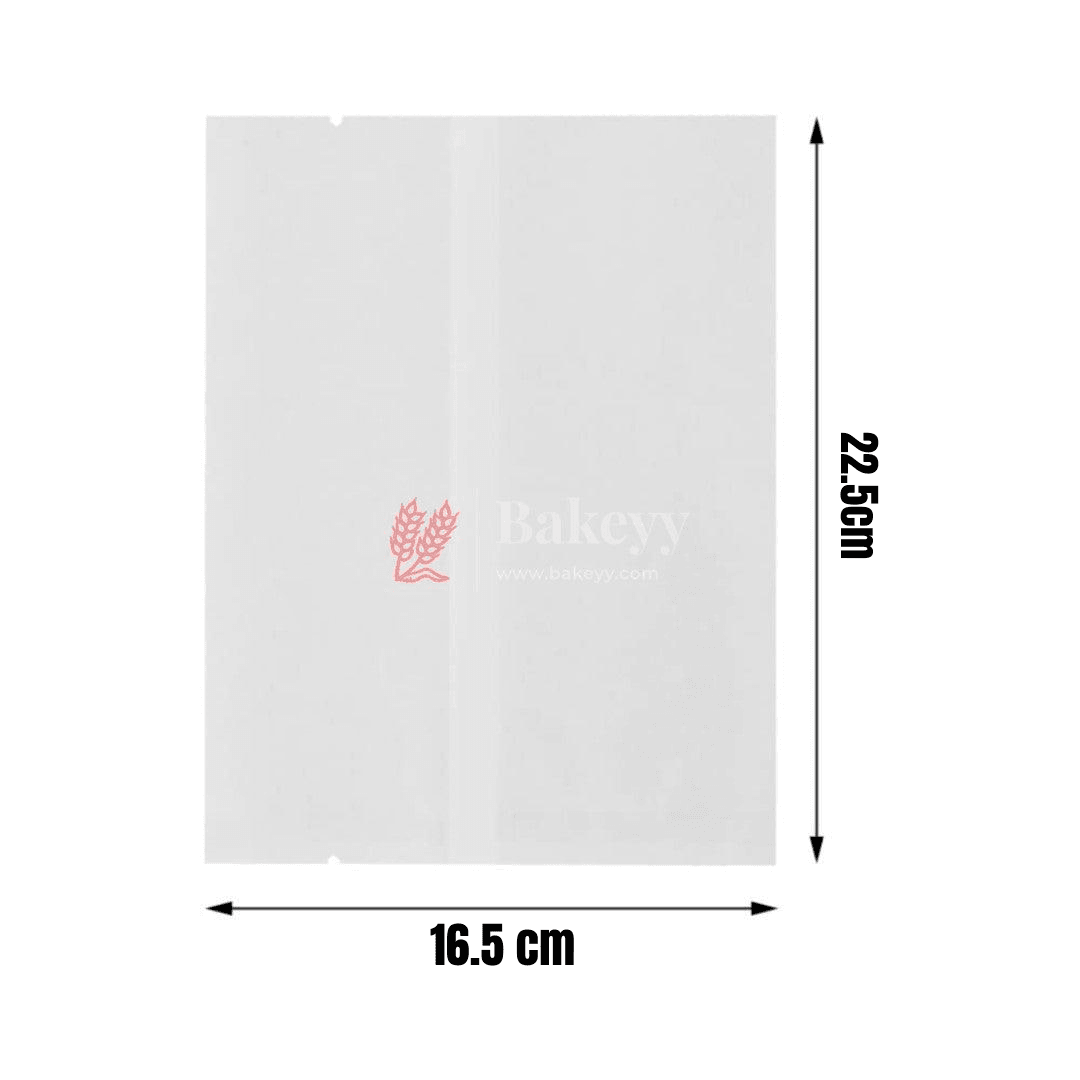 6.5x9 inch | Glassine Bags | Flat Bakery Sleeves | Cookie Paper Bags (White) | Pack of 100