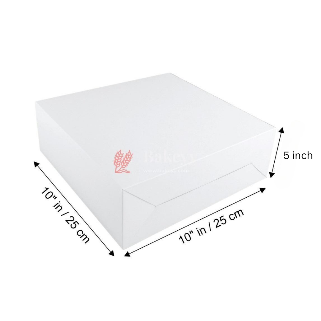 10x10x5 inch Plain White Cake Box | Birthday Cake boxes | Pack Of 50 |