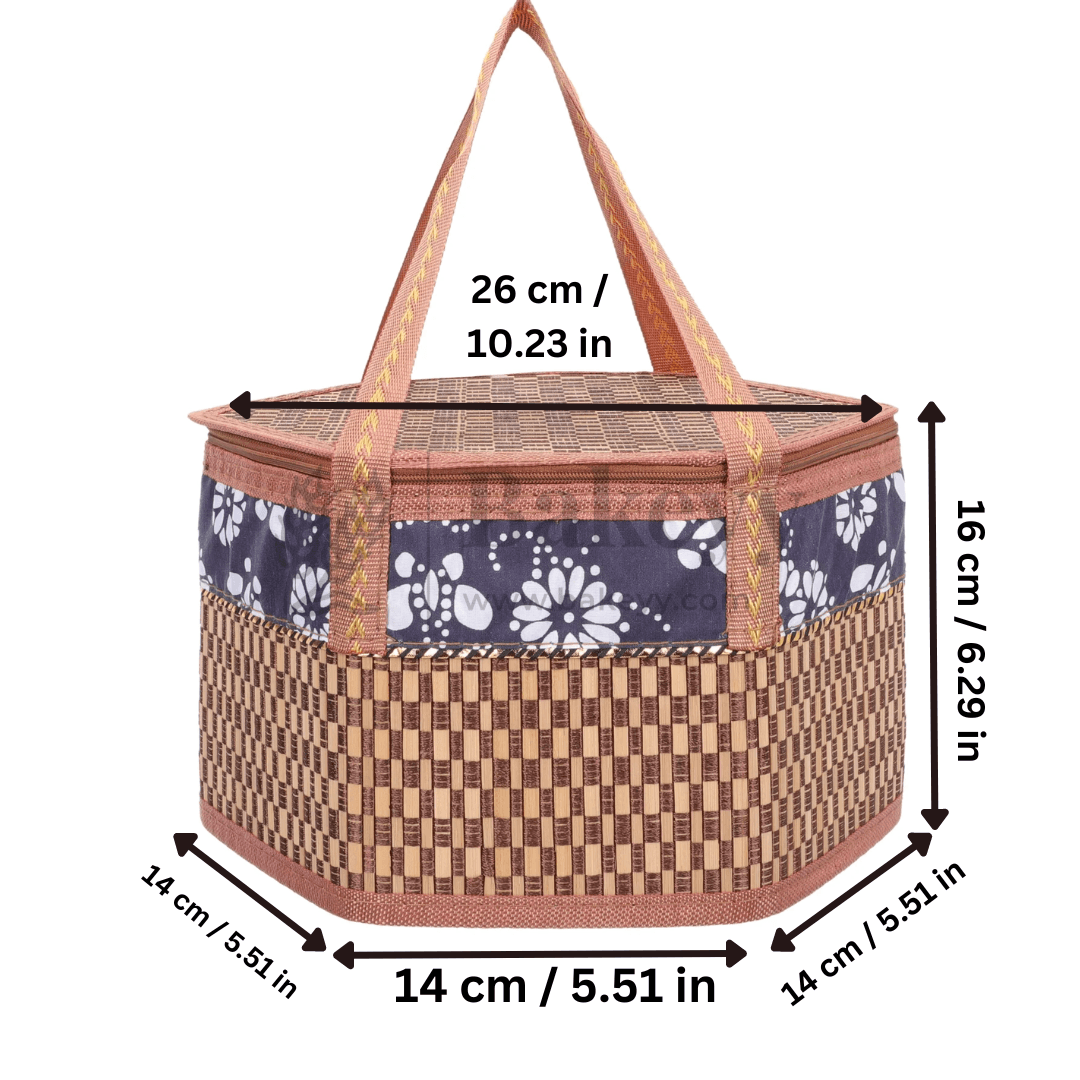 Folding Hexagon Shaped Basket With Zip | Storage Basket | Picnic Basket | Toy Storage basket | Return Gift | Baby Shower - Bakeyy.com - India - Folding Hexagon Shaped Basket With Zip | Storage Basket | Picnic Basket | Toy Storage basket | Return Gift | Baby Shower - Default Title