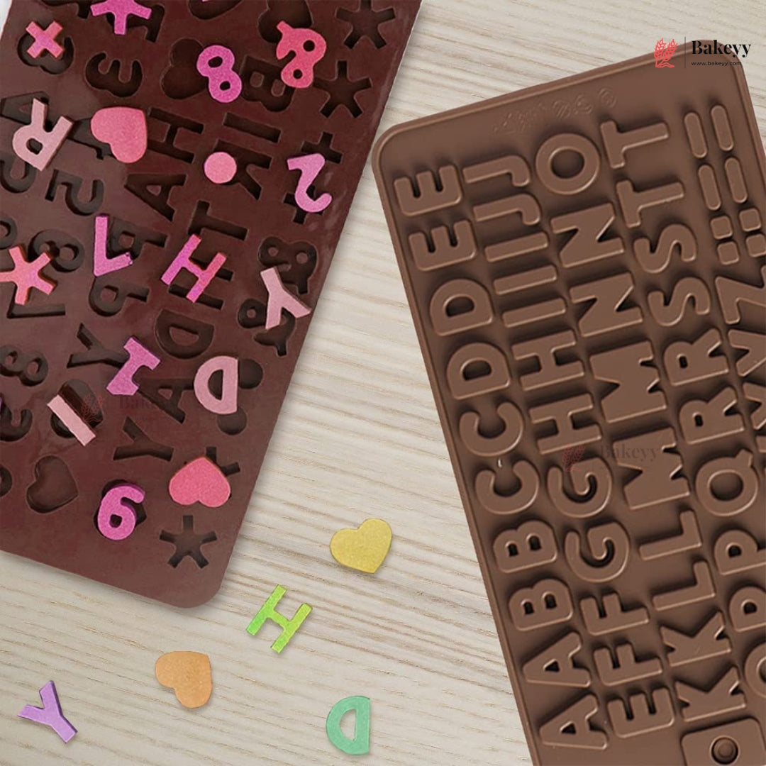 51 Cavity Alphabet Silicone Mould | 1 Piece